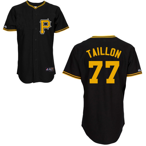 Jameson Taillon #77 Youth Baseball Jersey-Pittsburgh Pirates Authentic Alternate Black Cool Base MLB Jersey